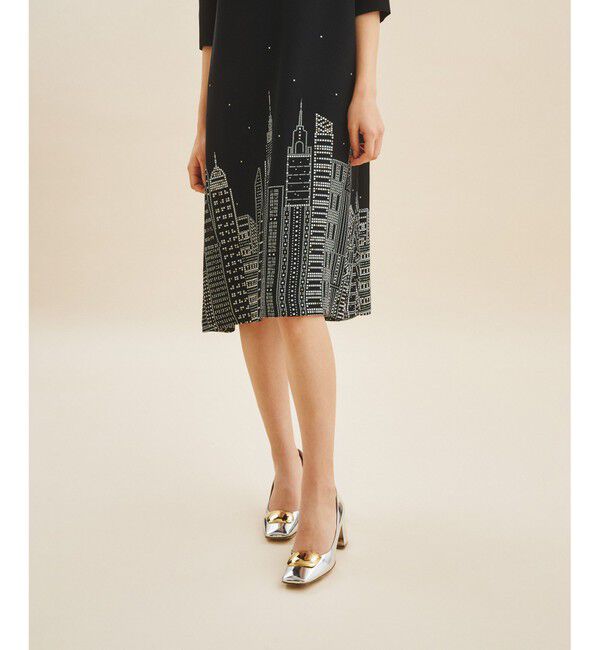  「ナイトシャイニープリントドレス」|ワンピース|