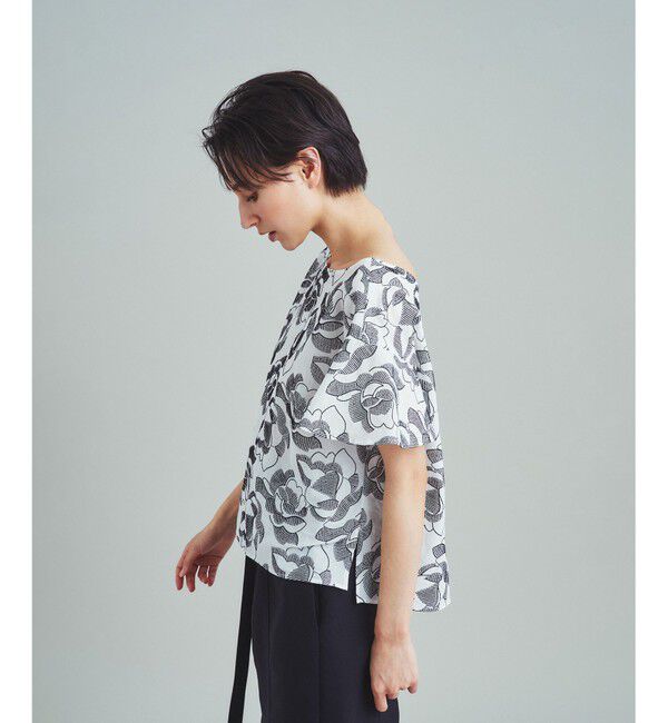  「ステッチフラワーembトップ」|Tシャツ・カットソー|