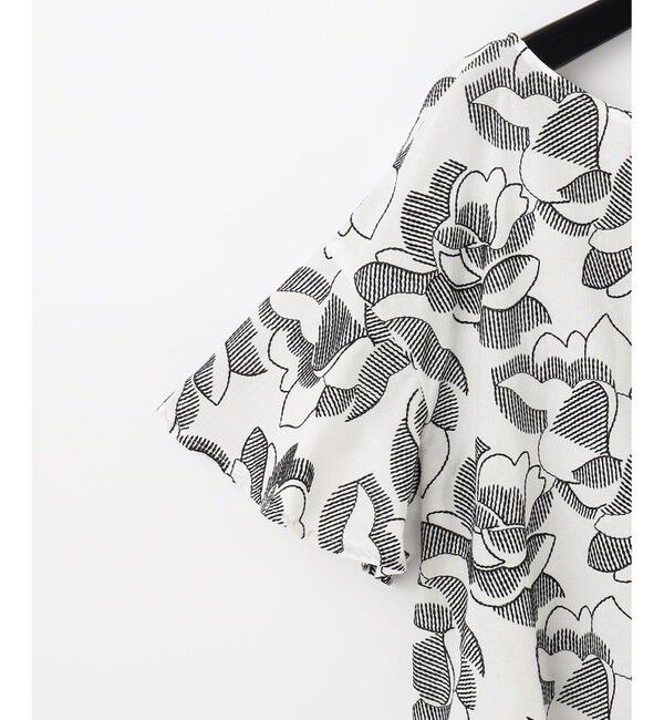  「ステッチフラワーembトップ」|Tシャツ・カットソー|