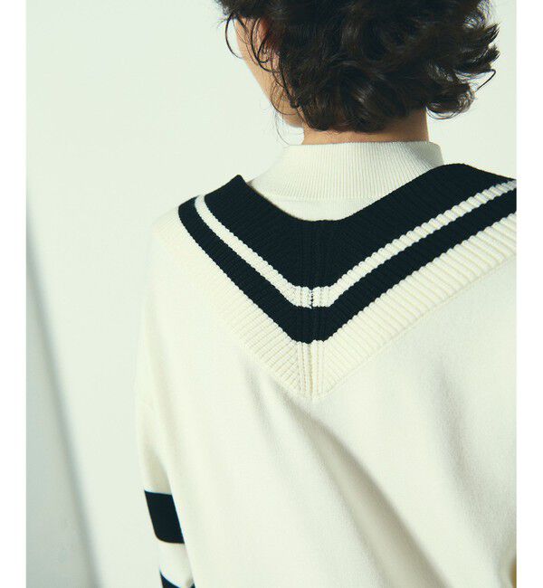 Diagram「バイカラーVネックニットワンピース」|ワンピース|