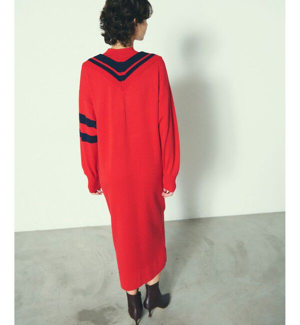 Diagram「バイカラーVネックニットワンピース」|ワンピース|