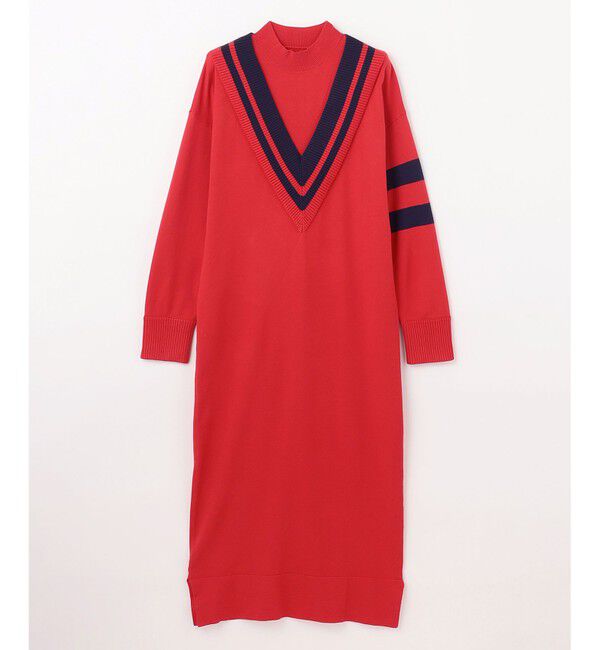 Diagram「バイカラーVネックニットワンピース」|ワンピース|