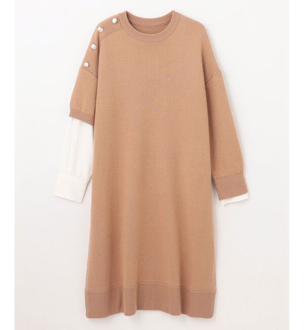 Diagram「シャツレイヤードニットワンピース」|ワンピース|