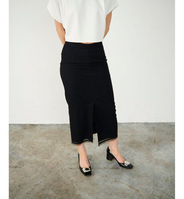 Diagram「ラッセルメッシュスカート」|スカート|ブラック