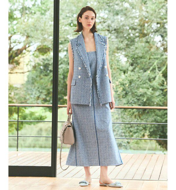 Grace Class「シャンブレーツイードジャンパースカート」|スカート|