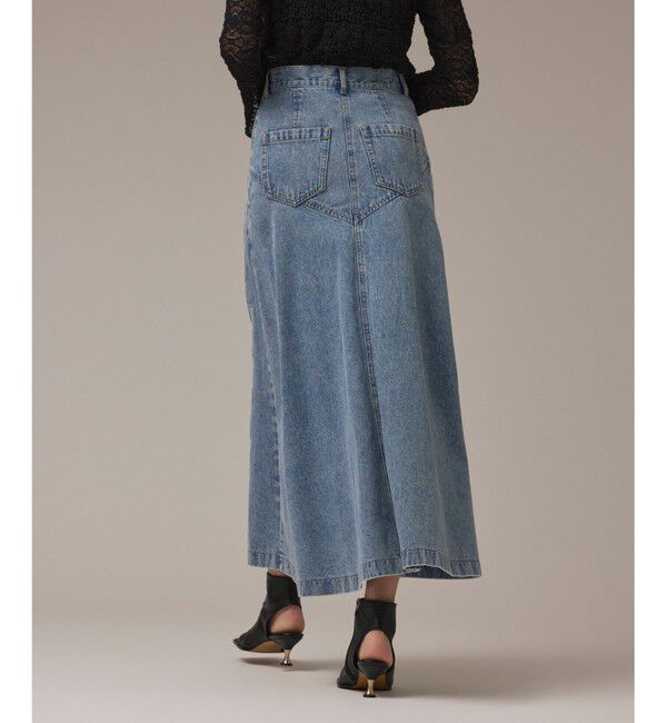 GRACE CONTINENTAL「エンボスデニムスカート」|スカート|