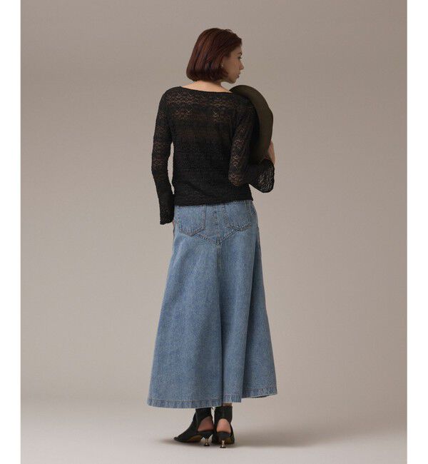 GRACE CONTINENTAL「エンボスデニムスカート」|スカート|