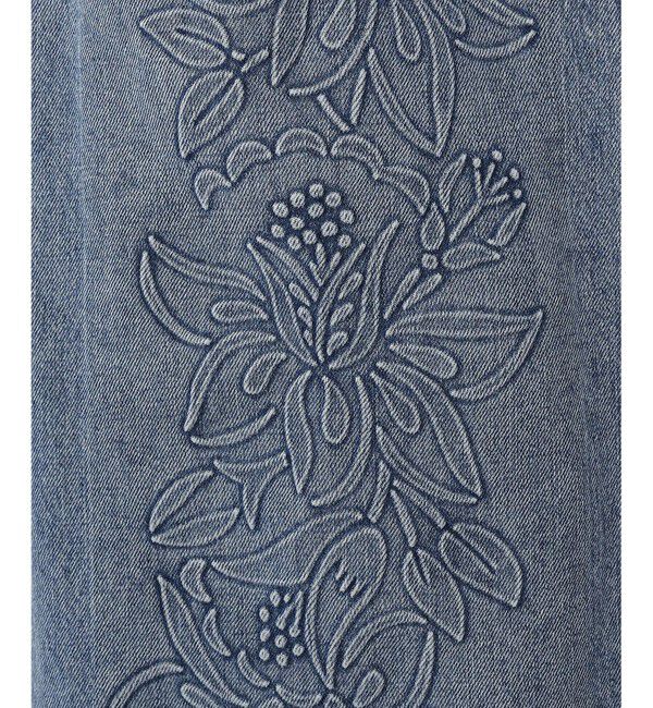 GRACE CONTINENTAL「エンボスデニムスカート」|スカート|