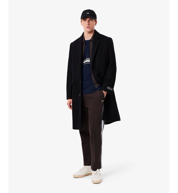 LACOSTE「フロントボーダーフレンチメイド鹿の子Tシャツ」|Tシャツ・カットソー|