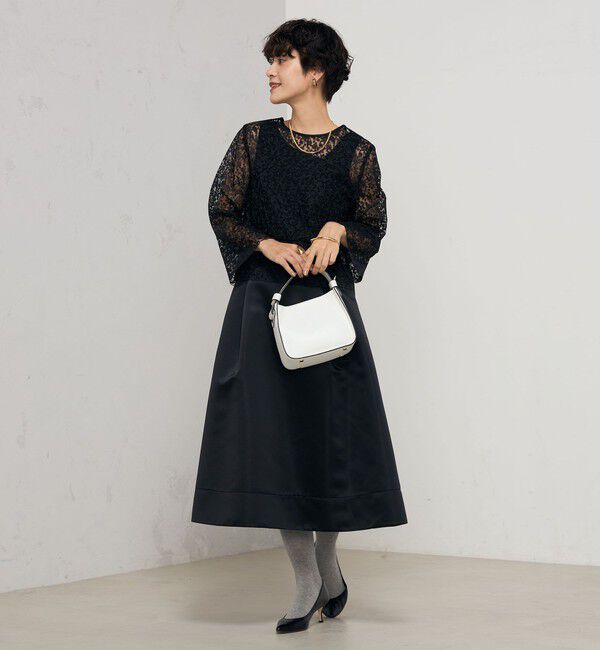 NOLLEY'S「《セットアップ対応》ウォッシャブルBrocheレース2WAYブラウス」|シャツ・ブラウス|