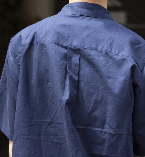 GLOSTER「【GLOSTER/グロスター】コットンリネン 半袖シャツ レギュラーカラー 綿麻」|シャツ・ブラウス|