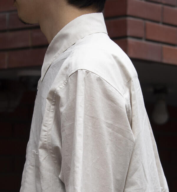 GLOSTER「【GLOSTER/グロスター】コットンリネン 半袖シャツ レギュラーカラー 綿麻」|シャツ・ブラウス|