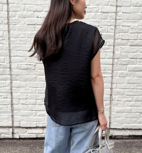 fredy emue「シアーオーガンジーレイヤードノースリーブブラウス」|シャツ・ブラウス|