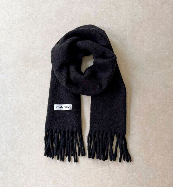 fredy emue「ウール混ブークレ無地マフラー 30」|マフラー|