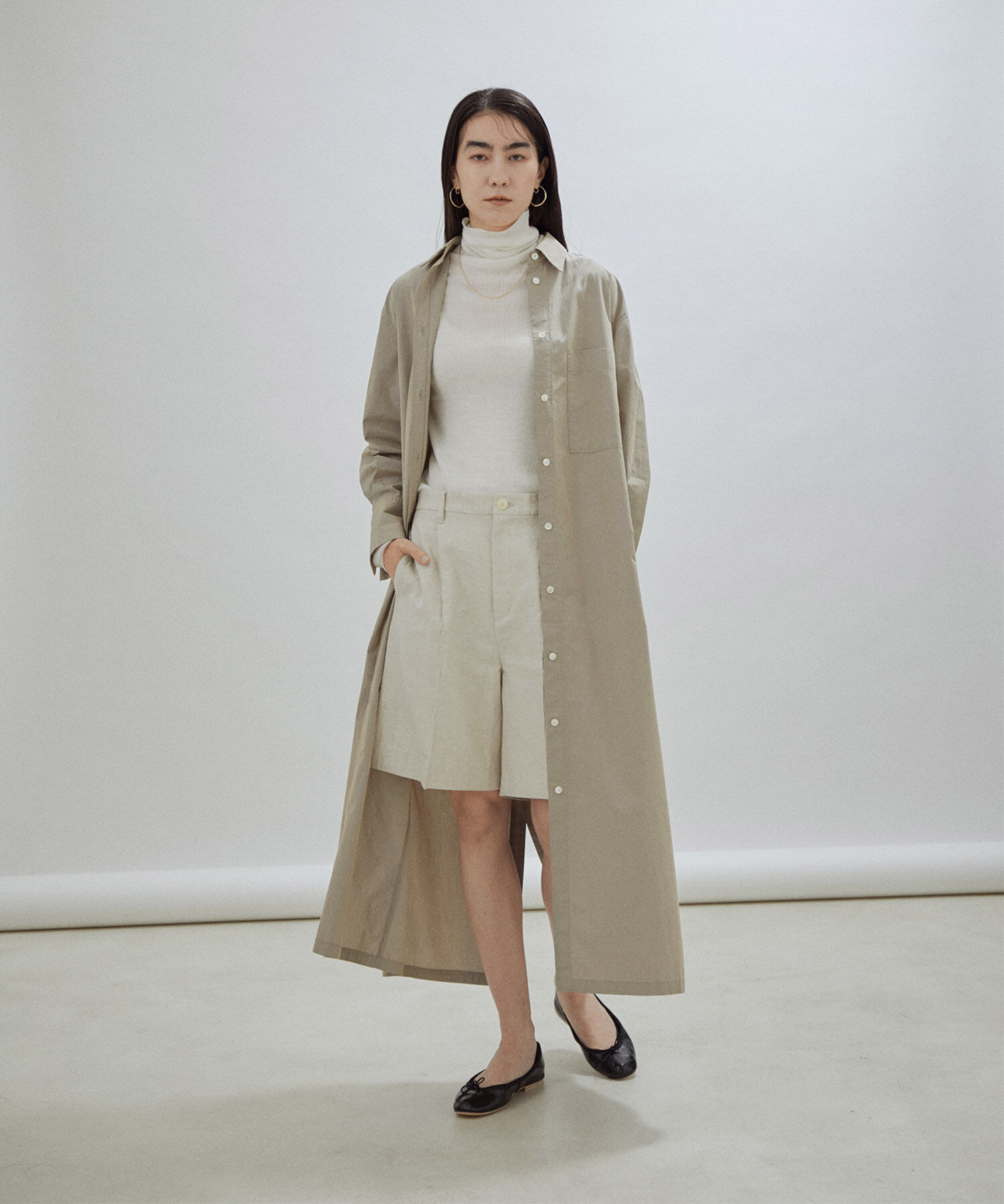 SALON adam et rope'「【NIPPON CULTURE】タイプライターロングシャツワンピース/無地・ストライプ」|その他|