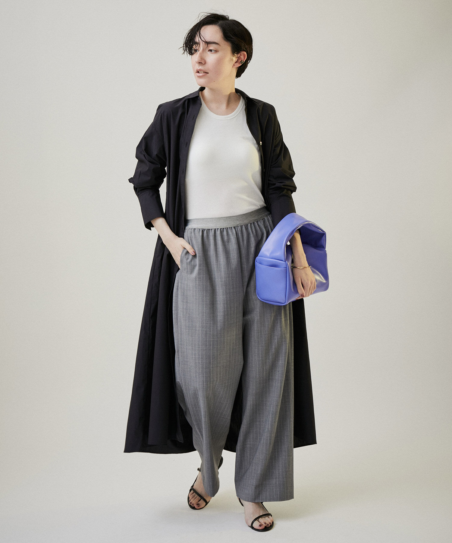 SALON adam et rope'「【Smile Cotton】カップ付きアメリカンスリーブタンクトップ」|タンクトップ|