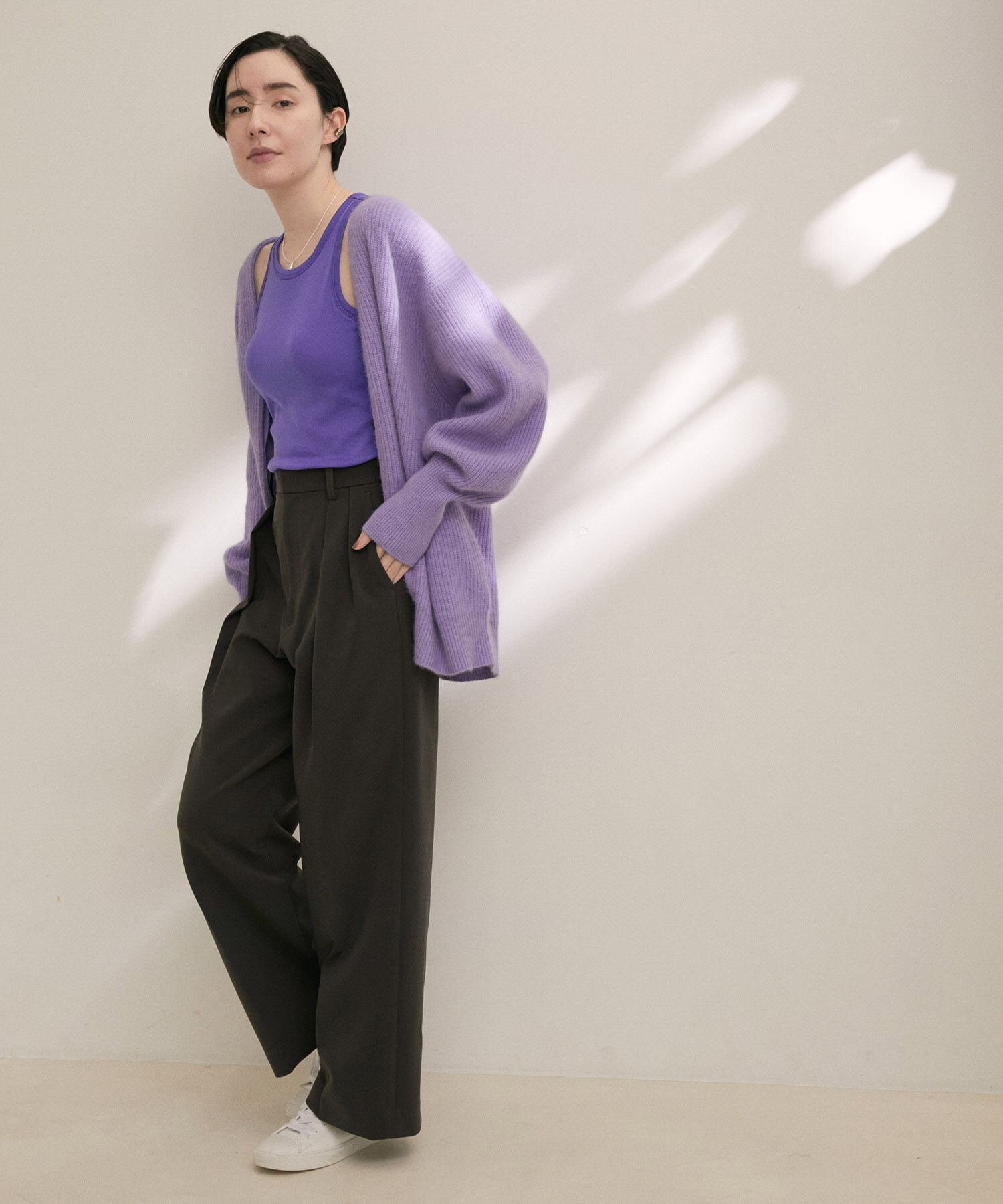 SALON adam et rope'「【Smile Cotton】カップ付きアメリカンスリーブタンクトップ」|タンクトップ|