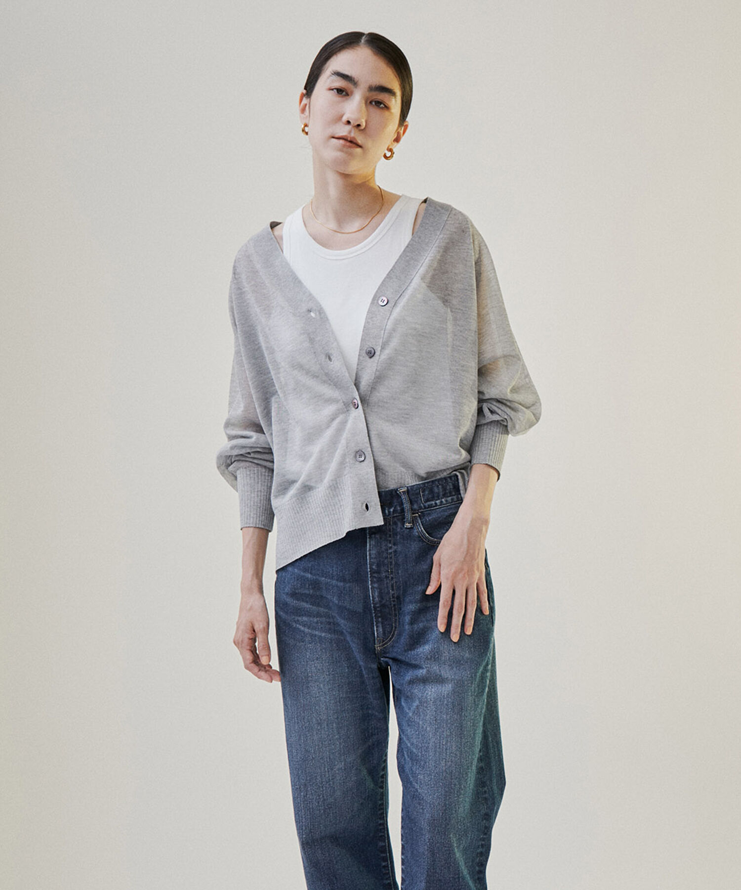 SALON adam et rope'「【Smile Cotton】カップ付きアメリカンスリーブタンクトップ」|タンクトップ|