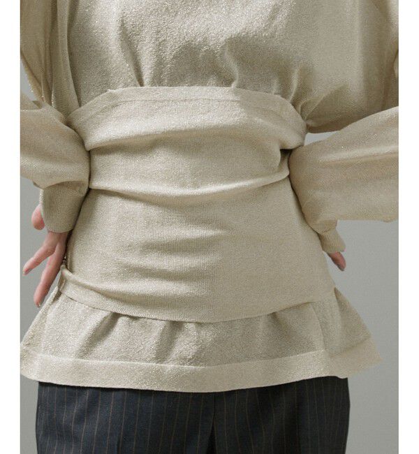 SALON adam et rope'「シアーラメビスチェセットプルオーバー【洗える】」|Tシャツ・カットソー|