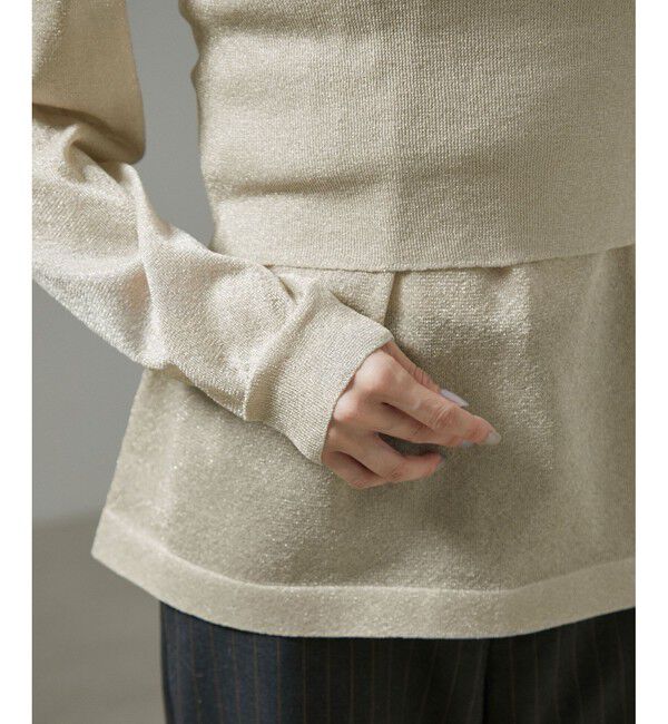 SALON adam et rope'「シアーラメビスチェセットプルオーバー【洗える】」|Tシャツ・カットソー|