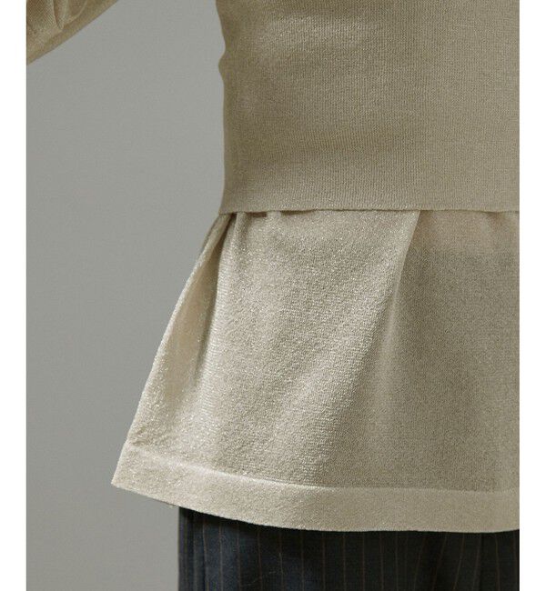 SALON adam et rope'「シアーラメビスチェセットプルオーバー【洗える】」|Tシャツ・カットソー|