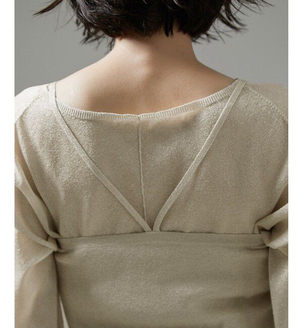 SALON adam et rope'「シアーラメビスチェセットプルオーバー【洗える】」|Tシャツ・カットソー|