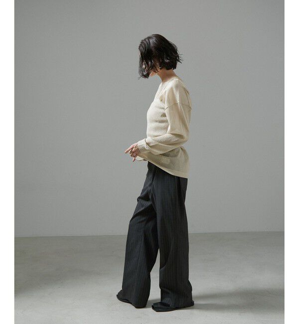 SALON adam et rope'「シアーラメビスチェセットプルオーバー【洗える】」|Tシャツ・カットソー|