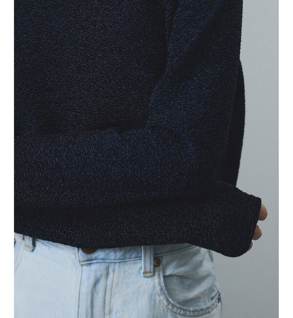 SALON adam et rope'「シャイニージャカードクロップドプルオーバー」|Tシャツ・カットソー|