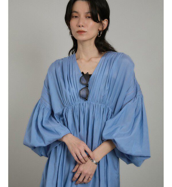 SALON adam et rope'「エンブロイダリーギャザーワンピース」|ワンピース|