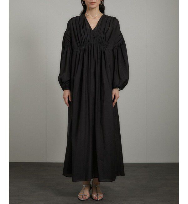 SALON adam et rope'「エンブロイダリーギャザーワンピース」|ワンピース|