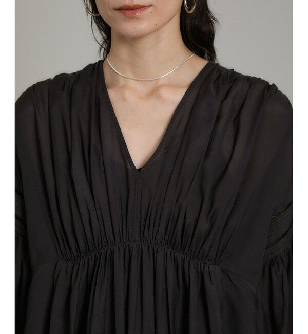 SALON adam et rope'「エンブロイダリーギャザーワンピース」|ワンピース|