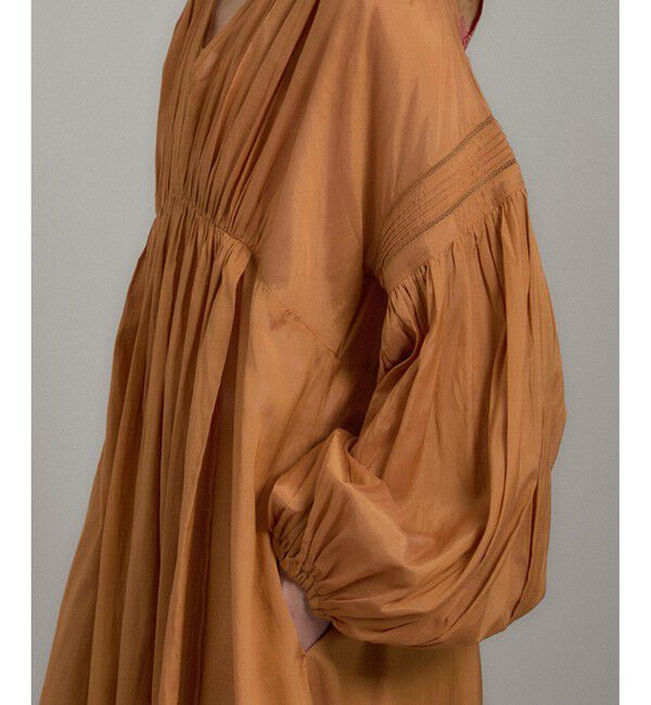 SALON adam et rope'「エンブロイダリーギャザーワンピース」|ワンピース|