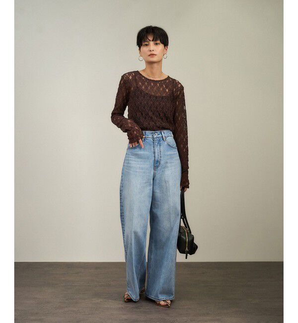 SALON adam et rope'「USAコットンセンタープレスバギーデニム［セットアップ対応］」|デニム|