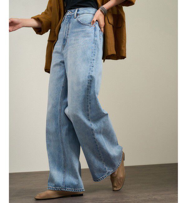 SALON adam et rope'「USAコットンセンタープレスバギーデニム［セットアップ対応］」|デニム|