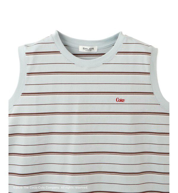 SALON adam et rope'「Coca-Cola マルチボーダーノースリーブTシャツ」|Tシャツ・カットソー|