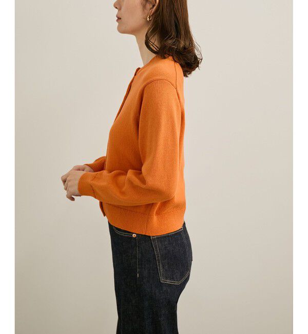 ROPE「【洗える】クルーネックミドルゲージカーディガン【オーガニックコットン】/セット対応」|ニット・セーター|