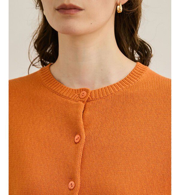 ROPE「【洗える】クルーネックミドルゲージカーディガン【オーガニックコットン】/セット対応」|ニット・セーター|