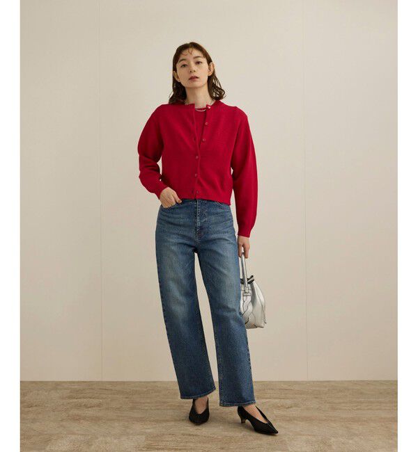 ROPE「【洗える】クルーネックミドルゲージカーディガン【オーガニックコットン】/セット対応」|ニット・セーター|