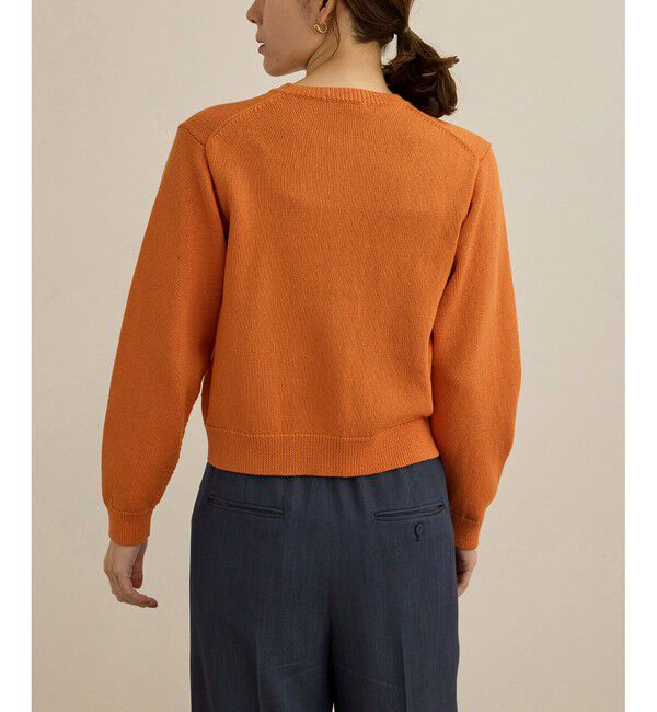 ROPE「【洗える】クルーネックミドルゲージカーディガン【オーガニックコットン】/セット対応」|ニット・セーター|