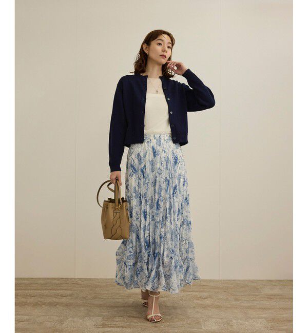 ROPE「【洗える】クルーネックミドルゲージカーディガン【オーガニックコットン】/セット対応」|ニット・セーター|