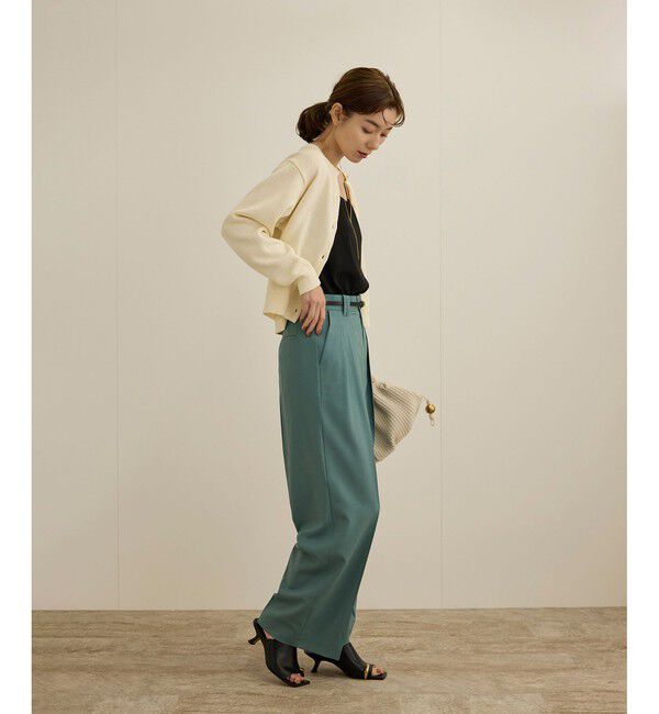 ROPE「【洗える】クルーネックミドルゲージカーディガン【オーガニックコットン】/セット対応」|ニット・セーター|