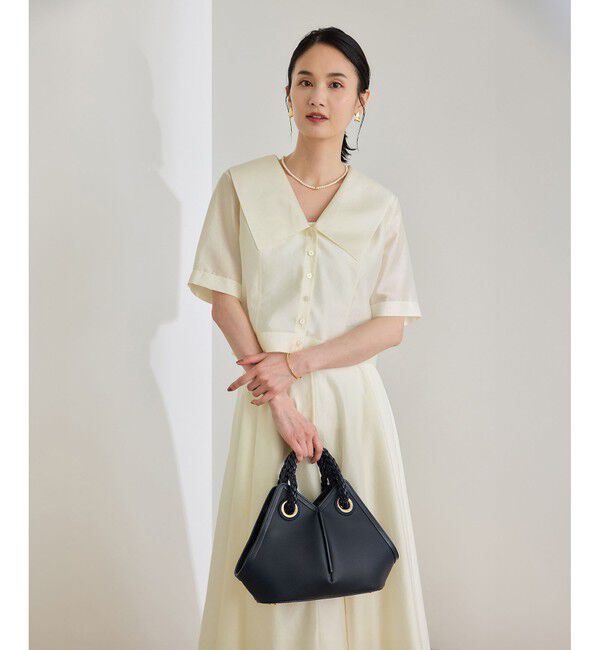 ROPE「【洗える】シャイニーシアーブラウス/セットアップ対応」|シャツ・ブラウス|