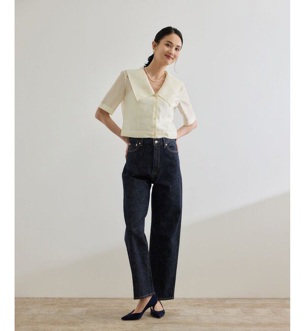 ROPE「【洗える】シャイニーシアーブラウス/セットアップ対応」|シャツ・ブラウス|