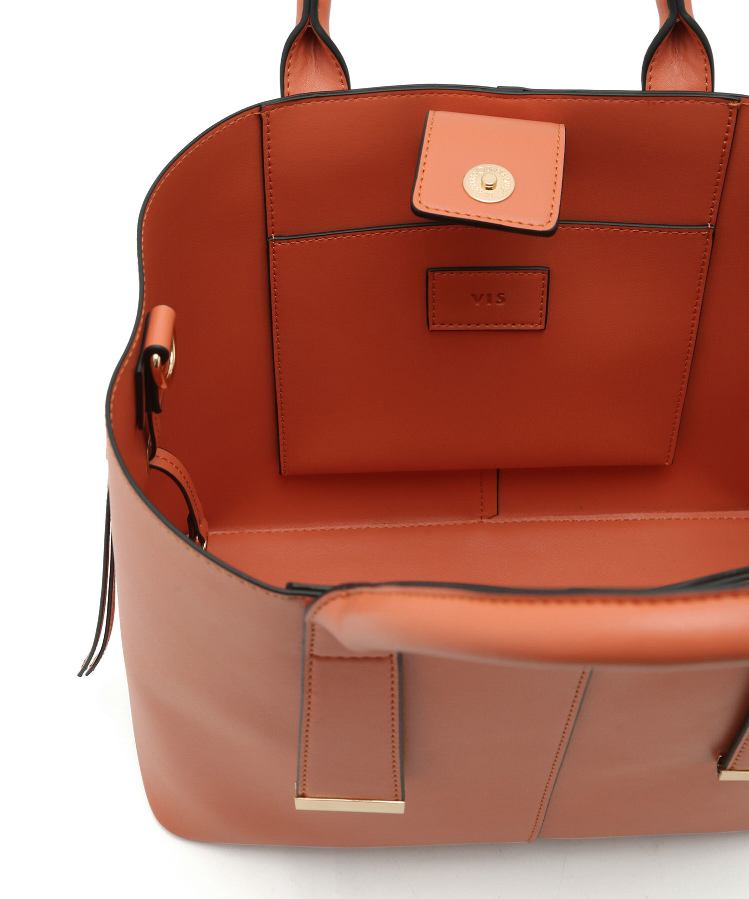 VIS「【A4対応】【3WAY】ゴールド金具付きノットトートバッグ」|トートバッグ|