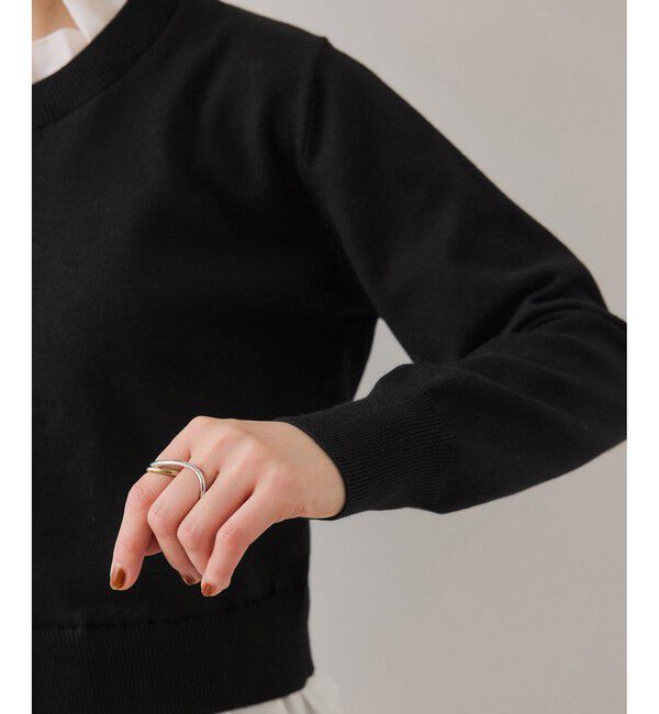 VIS「フリル襟ドッキングニットカーディガントップス」|ニット・セーター|