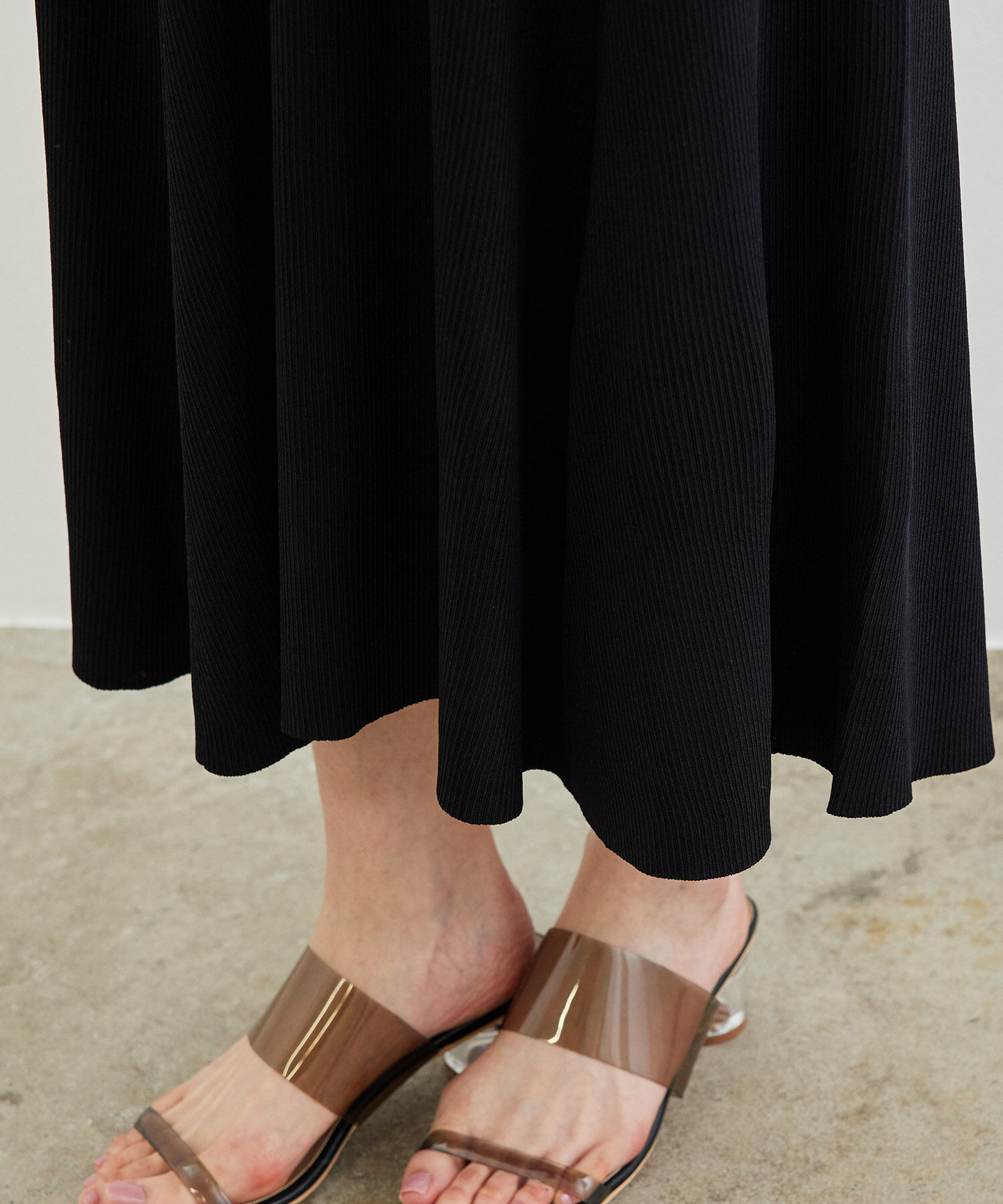 Rope&rsquo;Picnic「【UVカット・洗濯機OK】リブフレアニットスカート」|スカート|