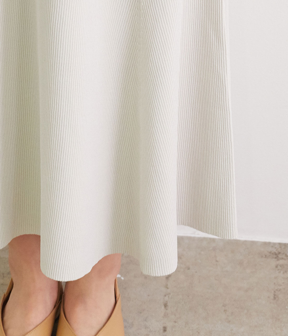 Rope&rsquo;Picnic「【UVカット・洗濯機OK】リブフレアニットスカート」|スカート|