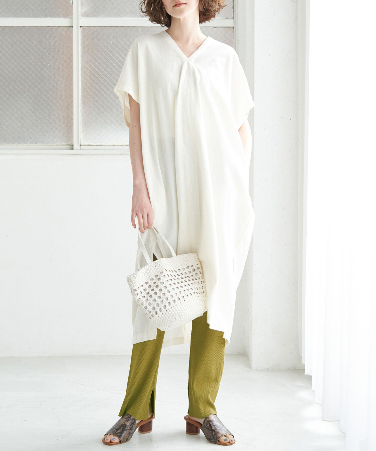 Rope&rsquo;Picnic「【UVカット】【セットアップ対応】リブスリットニットパンツ」|その他|