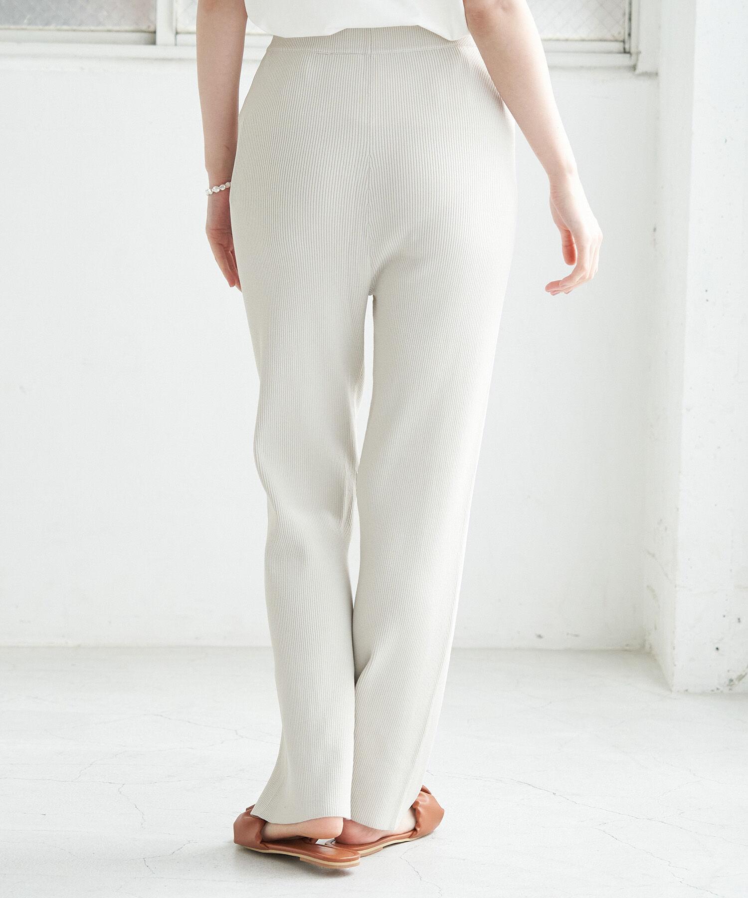 Rope&rsquo;Picnic「【UVカット】【セットアップ対応】リブスリットニットパンツ」|その他|