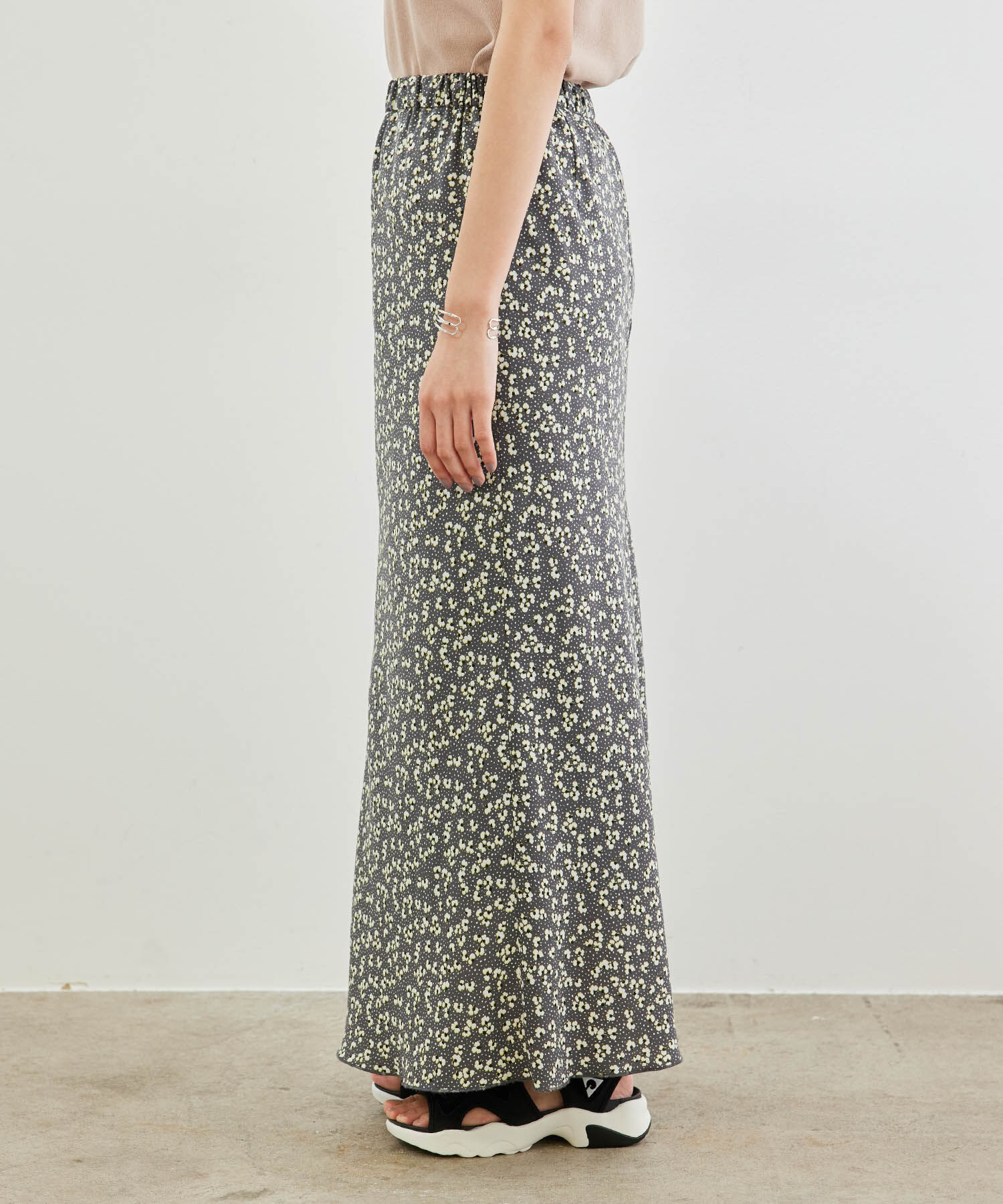 Rope&rsquo;Picnic「【着丈調節の出来る】フラワーマーメイドマキシスカート」|スカート|